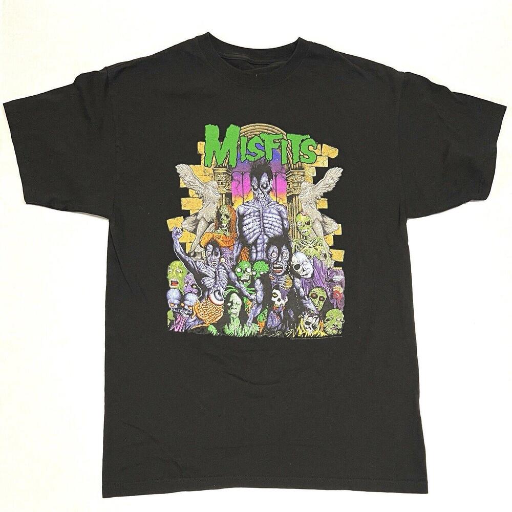 Misfits T Shirt 2023 Cyclopian Music Licensed Retro Release Black Tag Faded Sz L - Picture 1 of 5